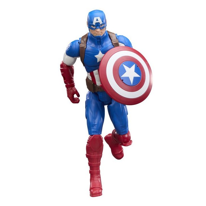 Figurine Captain America 30 cm, Titan Series, 11 points d'articulation, jouets de super-héros pour enfants, Marvel, des 4 ans Figurine Captain America 30 cm, Titan Series, 11 points d'articulation, jouets de super-héros pour enfants, Marvel, des 4 ans