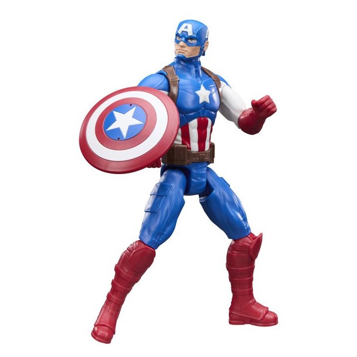 Figurine Captain America 30 cm, Titan Series, 11 points d'articulation, jouets de super-héros pour enfants, Marvel, des 4 ans Figurine Captain America 30 cm, Titan Series, 11 points d'articulation, jouets de super-héros pour enfants, Marvel, des 4 ans
