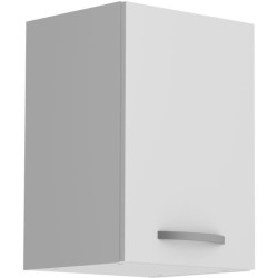 Meuble haut de cuisine OSLO - Blanc mat - 1 porte + tablette - L 40 x