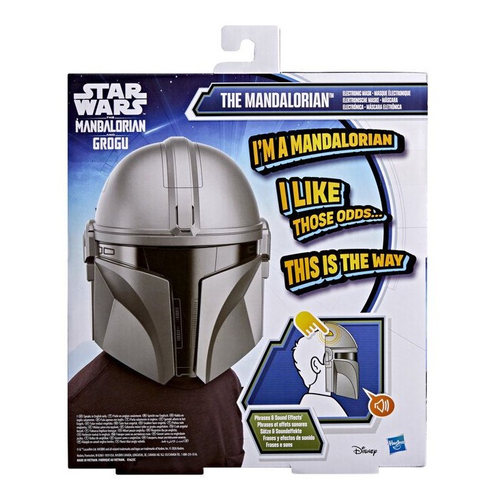 Masque électronique du Mandalorien Star Wars, phrases et effets sonores, déguisement pour enfants, des 5 ans Masque électronique du Mandalorien Star Wars, phrases et effets sonores, déguisement pour enfants, des 5 ans
