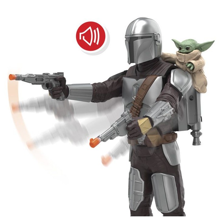 Figurine Mandalorien de 28 cm avec effets sonores, jouets interactifs Star Wars The Mandalorian & Grogu, des 4 ans Figurine Mandalorien de 28 cm avec effets sonores, jouets interactifs Star Wars The Mandalorian & Grogu, des 4 ans