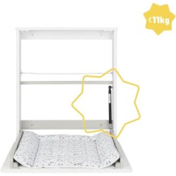 Badabulle Table a langer murale Plouf, avec matelas a langer inclus -