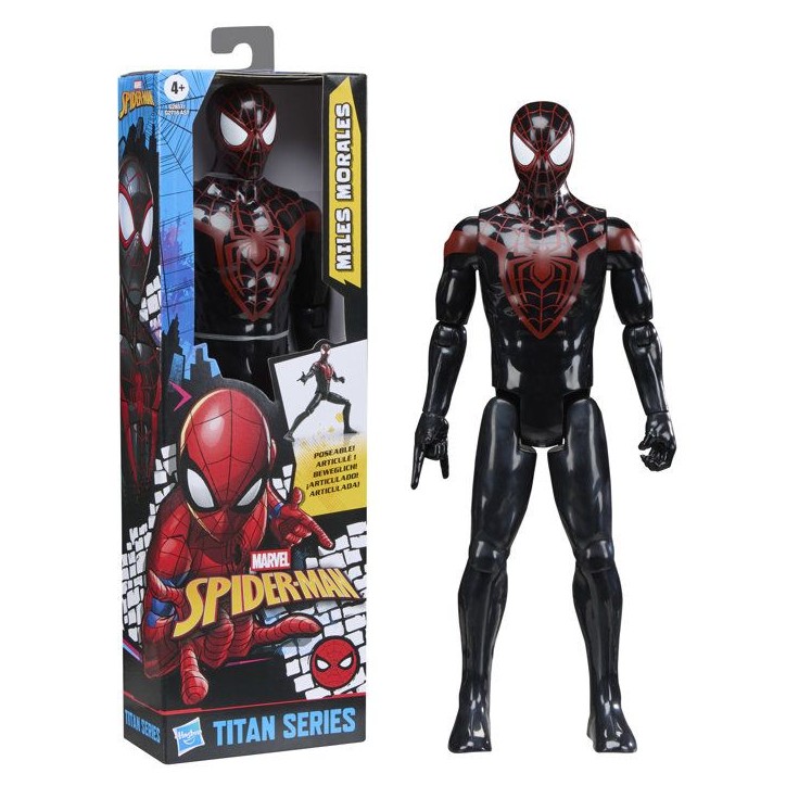 Figurine Miles Morales 30 cm, Titan Series, jouets de super-héros pour enfants, Marvel Spider-Man, des 4 ans