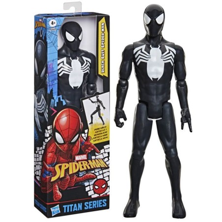 Figurine Spider-Man en costume noir 30 cm deluxe, Titan Series, jouet