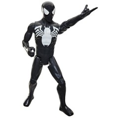 Figurine Spider-Man en costume noir 30 cm deluxe, Titan Series, jouet