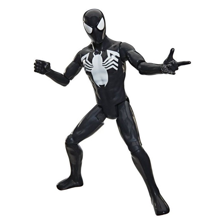 Figurine Spider-Man en costume noir 30 cm deluxe, Titan Series, jouets de super-héros pour enfants, Marvel Spider-Man, des 4 Figurine Spider-Man en costume noir 30 cm deluxe, Titan Series, jouets de super-héros pour enfants, Marvel Spider-Man, des 4