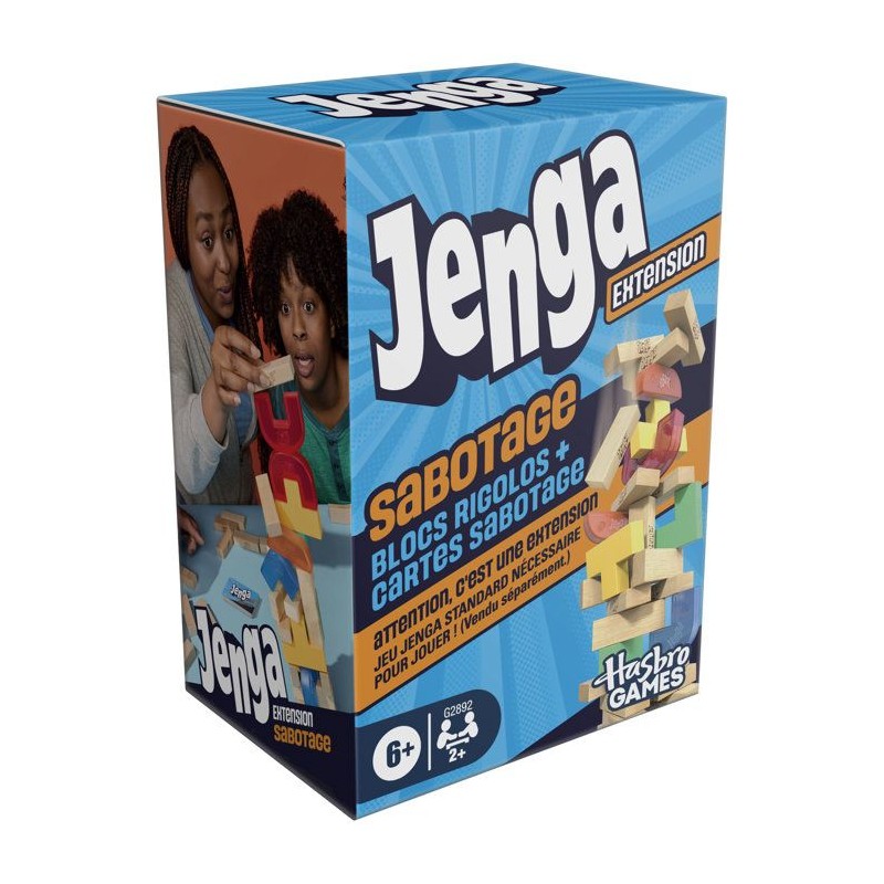 Jenga Sabotage pack d'extension, Jeu d'ambiance, Hasbro Games, des 6
