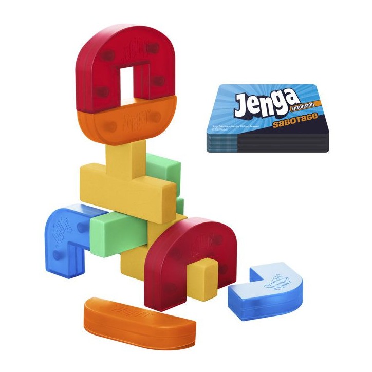 Jenga Sabotage pack d'extension, Jeu d'ambiance, Hasbro Games, des 6 ans
