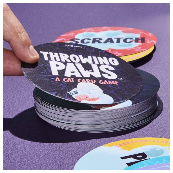 Griffe-Matou, Le jeu de cartes du félin malin, Jeu pour la famille des 8 Ans, 3 a 6 joueurs, Durée 15 min, Hasbro Gaming Griffe-Matou, Le jeu de cartes du félin malin, Jeu pour la famille des 8 Ans, 3 a 6 joueurs, Durée 15 min, Hasbro Gaming