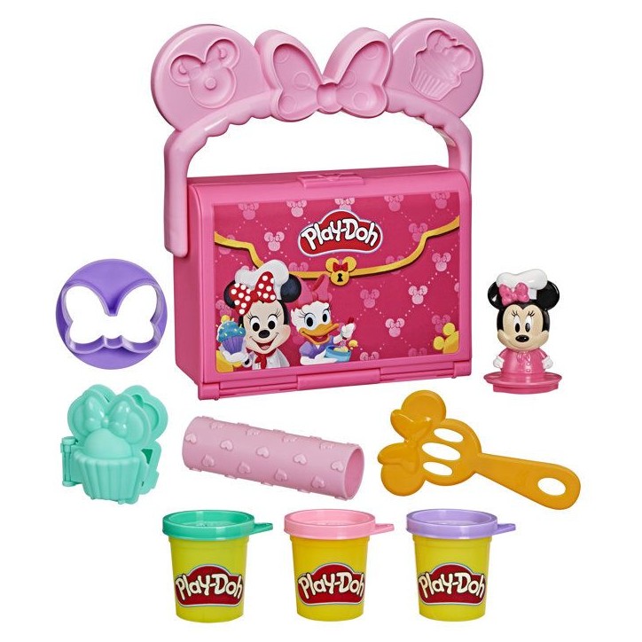 Play-Doh Disney Junior Ma pâtisserie avec Minnie Mouse, pâte a modeler Mickey, Loisirs créatifs préscolaires, des 2 ans