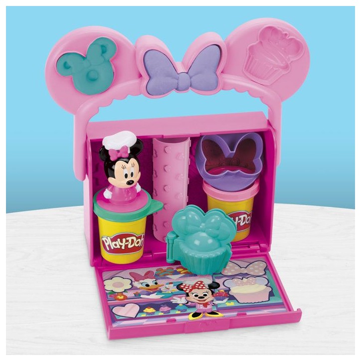 Play-Doh Disney Junior Ma pâtisserie avec Minnie Mouse, pâte a modeler Mickey, Loisirs créatifs préscolaires, des 2 ans