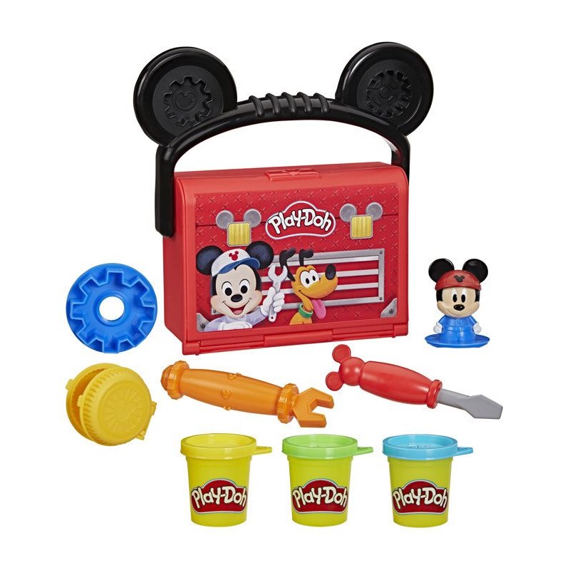 Play-Doh Disney Junior Mon Garage avec Mickey Mouse, Coffret de pâte