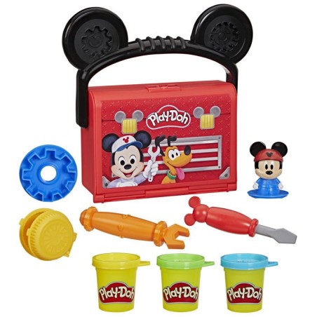 Play-Doh Disney Junior Mon Garage avec Mickey Mouse, Coffret de pâte