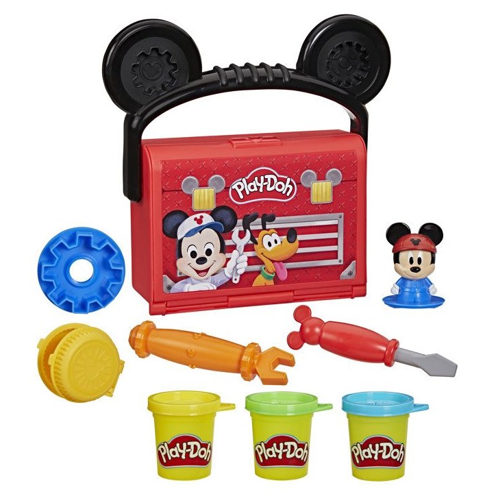Play-Doh Disney Junior Mon Garage avec Mickey Mouse, Coffret de pâte a modeler, Loisirs créatifs, Jouets préscolaires, des 2 Play-Doh Disney Junior Mon Garage avec Mickey Mouse, Coffret de pâte a modeler, Loisirs créatifs, Jouets préscolaires, des 2