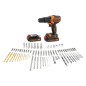 Kit perceuse a percussion sans fil - 18V - BLACK+DECKER - BDC718AS2F-QW - 2 batteries - chargeur - malette + 80 accessoires Kit perceuse a percussion sans fil - 18V - BLACK+DECKER - BDC718AS2F-QW - 2 batteries - chargeur - malette + 80 accessoires