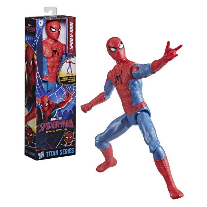 Figurine SpiderMan de 29 cm Titan Series, jouets de super-héros pour enfants, Marvel Spider-Man: Brand New Day, des 4 ans Figurine SpiderMan de 29 cm Titan Series, jouets de super-héros pour enfants, Marvel Spider-Man: Brand New Day, des 4 ans