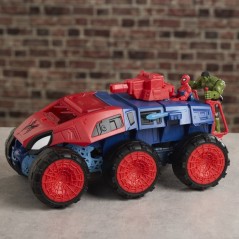 Spiderman Super tank a mâchoire 2-en-1, coffret de figurines de 11,5