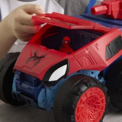 Spiderman Super tank a mâchoire 2-en-1, coffret de figurines de 11,5