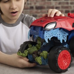 Spiderman Super tank a mâchoire 2-en-1, coffret de figurines de 11,5