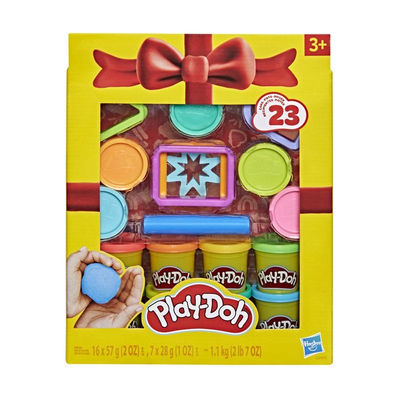 Play-Doh Coffret cadeau, pâte a modeler, 23 pots et 8 accessoires,