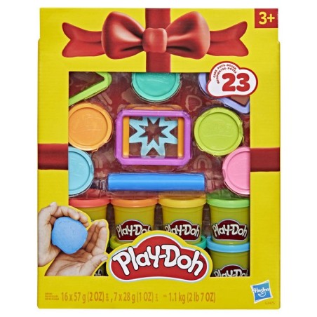 Play-Doh Coffret cadeau, pâte a modeler, 23 pots et 8 accessoires,