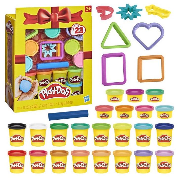 Play-Doh Coffret cadeau, pâte a modeler, 23 pots et 8 accessoires, Loisirs créatifs enfant, Classique, des 3 ans Play-Doh Coffret cadeau, pâte a modeler, 23 pots et 8 accessoires, Loisirs créatifs enfant, Classique, des 3 ans