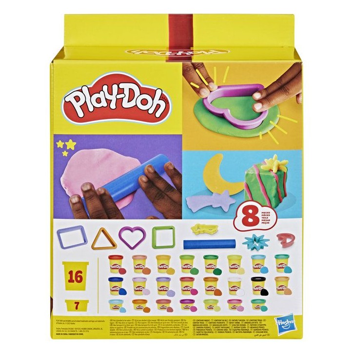 Play-Doh Coffret cadeau, pâte a modeler, 23 pots et 8 accessoires, Loisirs créatifs enfant, Classique, des 3 ans Play-Doh Coffret cadeau, pâte a modeler, 23 pots et 8 accessoires, Loisirs créatifs enfant, Classique, des 3 ans