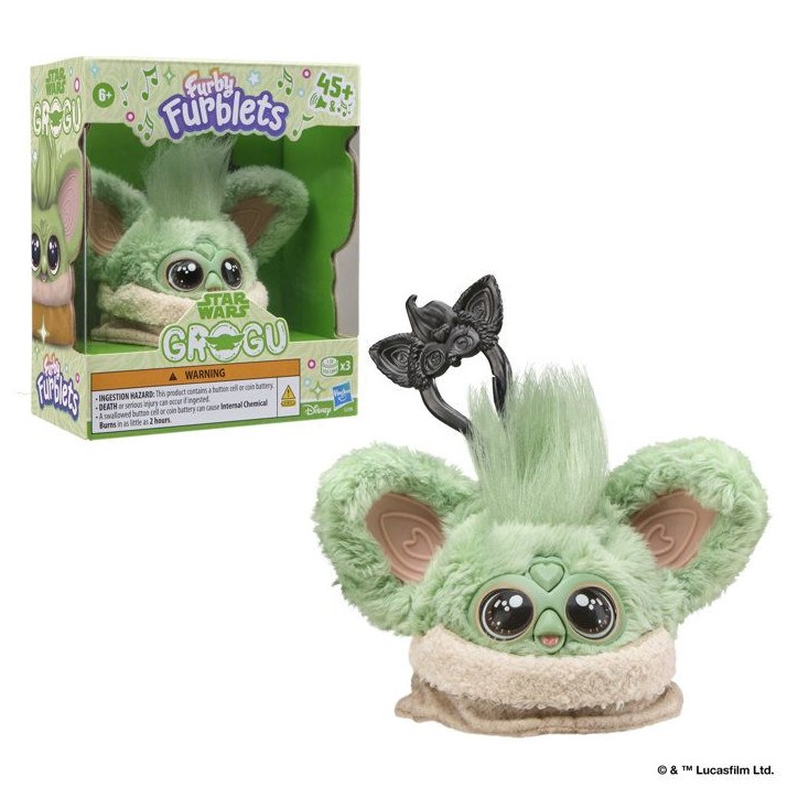 Furby Furblets Grogu STAR WARS™, Mini peluche électronique de collection, plus de 45 sons, a partir de 6 ans, Hasbro Furby Furblets Grogu STAR WARS™, Mini peluche électronique de collection, plus de 45 sons, a partir de 6 ans, Hasbro