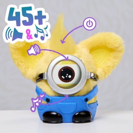 Furby Furblets Minions, mini peluche électronique de collection de 7,5 cm, sous licence officielle, des 6 ans