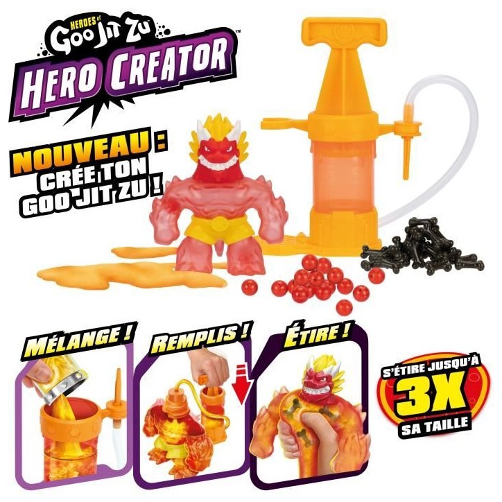 Figurine Hero Creator Blazagon 11cm - HERoeS OF GOO JIT ZU - Kit de création de texture personnalisée Figurine Hero Creator Blazagon 11cm - HERoeS OF GOO JIT ZU - Kit de création de texture personnalisée