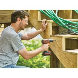 Kit perceuse visseuse sans fil - 18V - BLACK+DECKER - BDCDC18BAFC-QW -