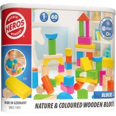 HEROS - Blocs de construction en bois colorés 100 % certifié FSC - 6