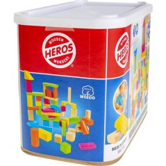 HEROS - Blocs de construction en bois colorés 100 % certifié FSC - 6