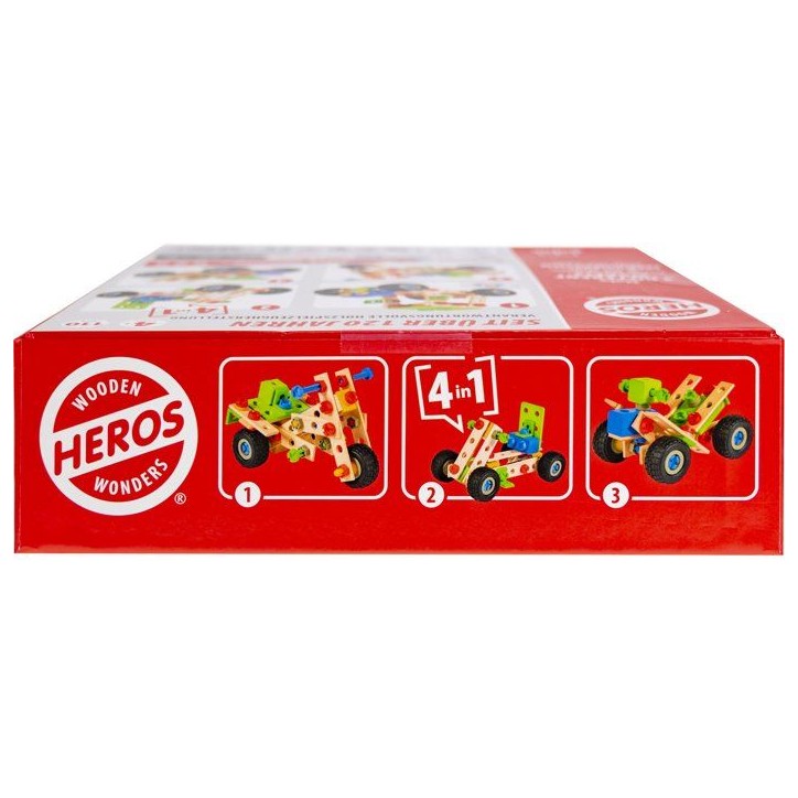 HEROS Constructor - Quad a construire - En bois 100 % certifié FSC - 110 pieces - Des 4 ans HEROS Constructor - Quad a construire - En bois 100 % certifié FSC - 110 pieces - Des 4 ans