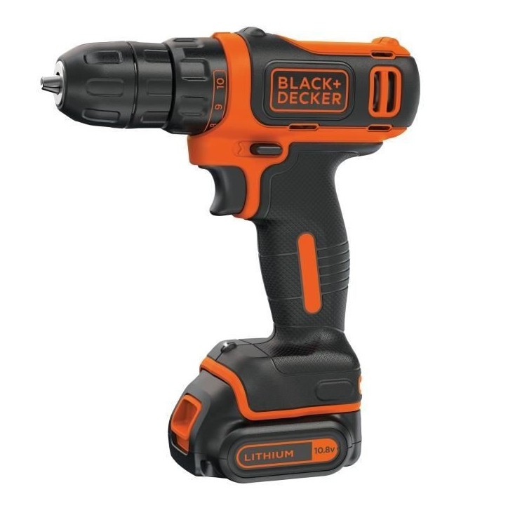 Kit visseuse sans fil - 12V - BLACK+DECKER - BDCDD12KB-QW - 2 batteries - chargeur - coffret Kit visseuse sans fil - 12V - BLACK+DECKER - BDCDD12KB-QW - 2 batteries - chargeur - coffret