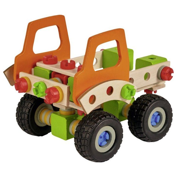 HEROS Constructor - Chargeuse sur roues a construire - En bois 100 % certifié FSC - 140 pieces - Des 5 ans HEROS Constructor - Chargeuse sur roues a construire - En bois 100 % certifié FSC - 140 pieces - Des 5 ans