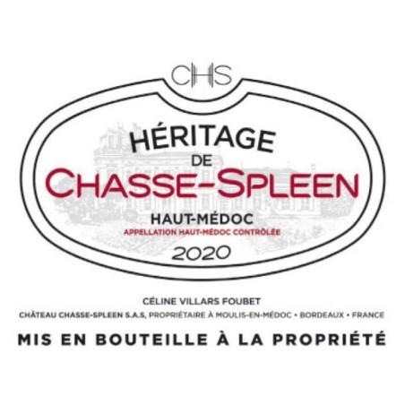 L'Héritage de Chasse-Spleen 2020 Haut-Médoc - Vin rouge de Bordeaux