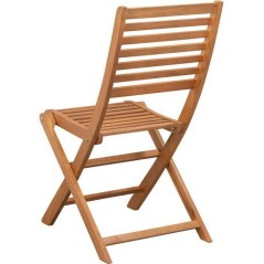 Lot de 2 chaises de jardin pliantes - EDEN - Bois Eucalyptus FSC - 57,
