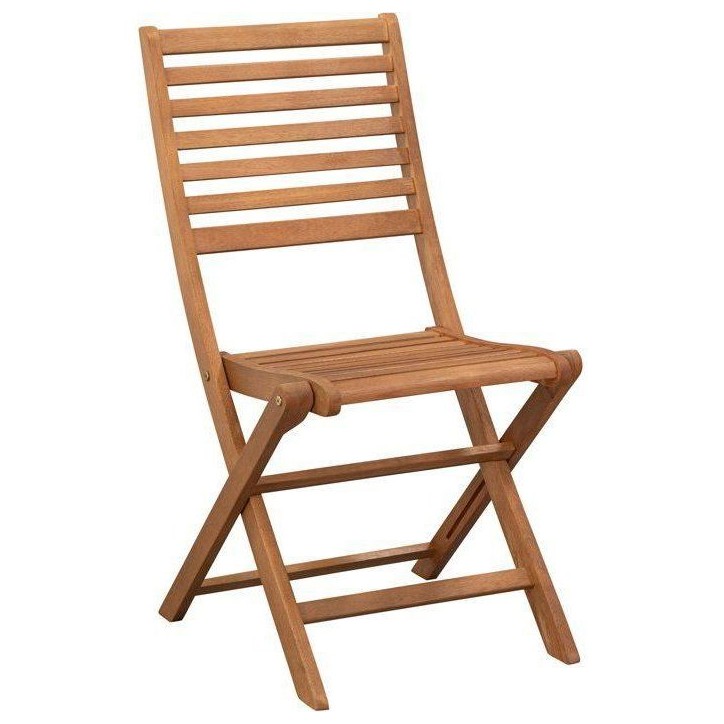 Lot de 2 chaises de jardin pliantes - EDEN - Bois Eucalyptus FSC - 57,5 x 46,5 x H90 cm Lot de 2 chaises de jardin pliantes - EDEN - Bois Eucalyptus FSC - 57,5 x 46,5 x H90 cm