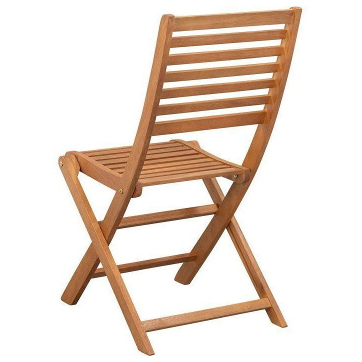Lot de 4 chaises de jardin pliantes - EDEN - Bois Eucalyptus FSC - 57,5 x 46,5 x H90 cm Lot de 4 chaises de jardin pliantes - EDEN - Bois Eucalyptus FSC - 57,5 x 46,5 x H90 cm
