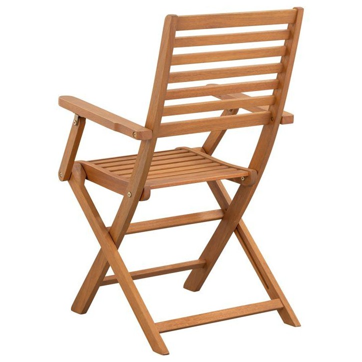 Lot de 2 fauteuils de jardin pliants - EDEN - Bois Eucalyptus FSC - 57,5 x 52,5 x H91 cm Lot de 2 fauteuils de jardin pliants - EDEN - Bois Eucalyptus FSC - 57,5 x 52,5 x H91 cm