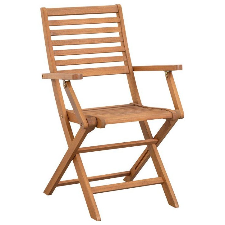 Lot de 2 fauteuils de jardin pliants - EDEN - Bois Eucalyptus FSC - 57,5 x 52,5 x H91 cm Lot de 2 fauteuils de jardin pliants - EDEN - Bois Eucalyptus FSC - 57,5 x 52,5 x H91 cm