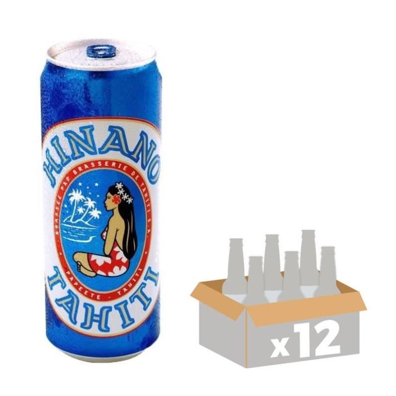 Biere Hinano Tahiti - Canettes 12 x 50 cl - 4°