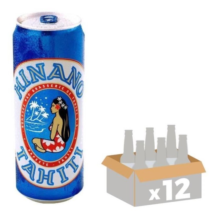 Biere Hinano Tahiti - Canettes 12 x 50 cl - 4°