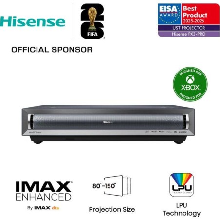 Vidéo projecteur - HISENSE - Laser 4K - Ultra courte focale - 80-150'