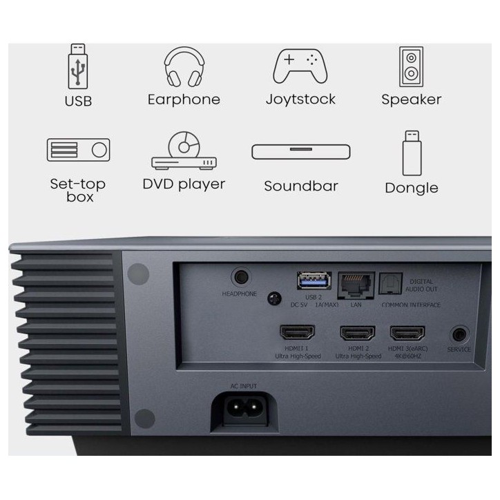 Vidéo projecteur - HISENSE - Laser 4K - Ultra courte focale - 80-150'' - 3000 lumens Vidéo projecteur - HISENSE - Laser 4K - Ultra courte focale - 80-150'' - 3000 lumens