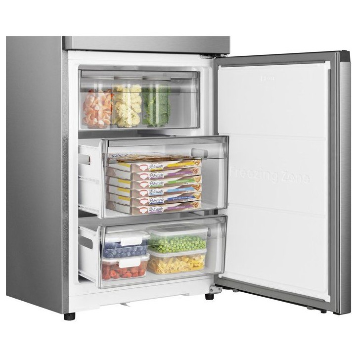Réfrigérateur Combiné - HISENSE - RB3K330SAIE - 330 L - Classe E - 59,5 x 60 x 185 cm - Inox Réfrigérateur Combiné - HISENSE - RB3K330SAIE - 330 L - Classe E - 59,5 x 60 x 185 cm - Inox