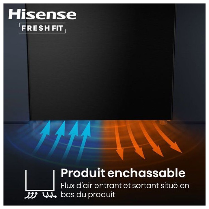 Réfrigérateur Combiné - HISENSE - RB3K330SAIE - 330 L - Classe E - 59,5 x 60 x 185 cm - Inox Réfrigérateur Combiné - HISENSE - RB3K330SAIE - 330 L - Classe E - 59,5 x 60 x 185 cm - Inox