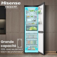 Réfrigérateur Combiné - HISENSE - RB3K330SAIE - 330 L - Classe E -