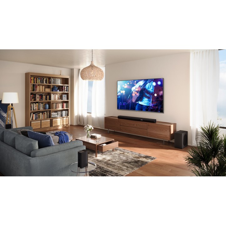 Barre de son - HISENSE - AX5100Q - 5.1.2 Canaux - Dolby Atmos & DTS:X - 340W - Caisson et enceintes arriere sans fil Barre de son - HISENSE - AX5100Q - 5.1.2 Canaux - Dolby Atmos & DTS:X - 340W - Caisson et enceintes arriere sans fil